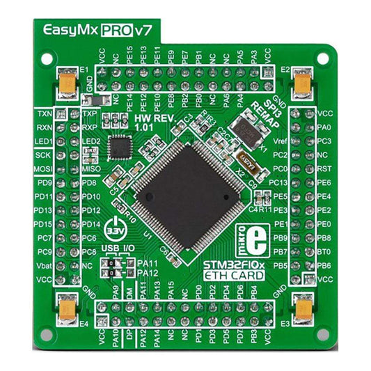 Mikroelektronika d.o.o. MIKROE-1103 EasyMx PRO v7 for STM32 MCU card with STM32F107VCT6 - The Debug Store UK