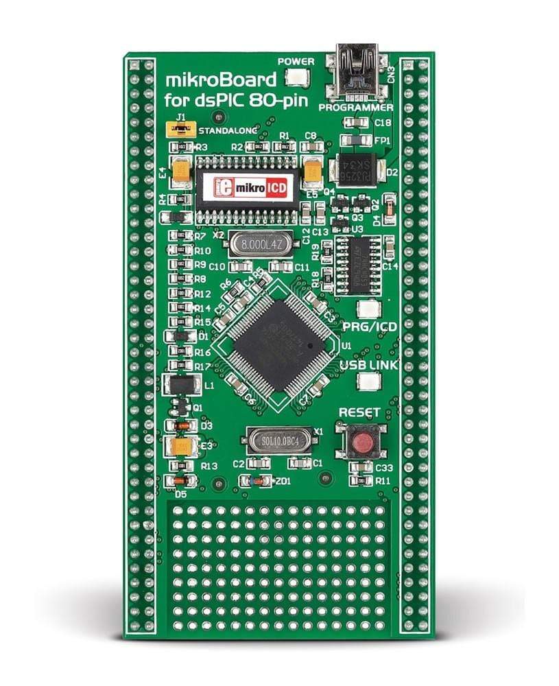 Mikroelektronika d.o.o. MIKROE-705 MikroBoard for DSPIC with DSPIC30F6014A - The Debug Store UK