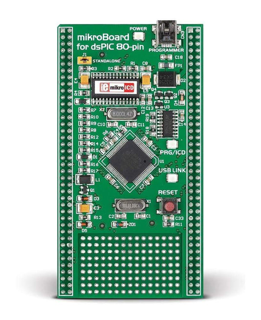 Mikroelektronika d.o.o. MIKROE-705 MikroBoard for DSPIC with DSPIC30F6014A - The Debug Store UK