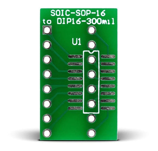 Mikroelektronika d.o.o. MIKROE-301 SOIC-SOP-16 to DIP16-300mil Adapter - The Debug Store UK