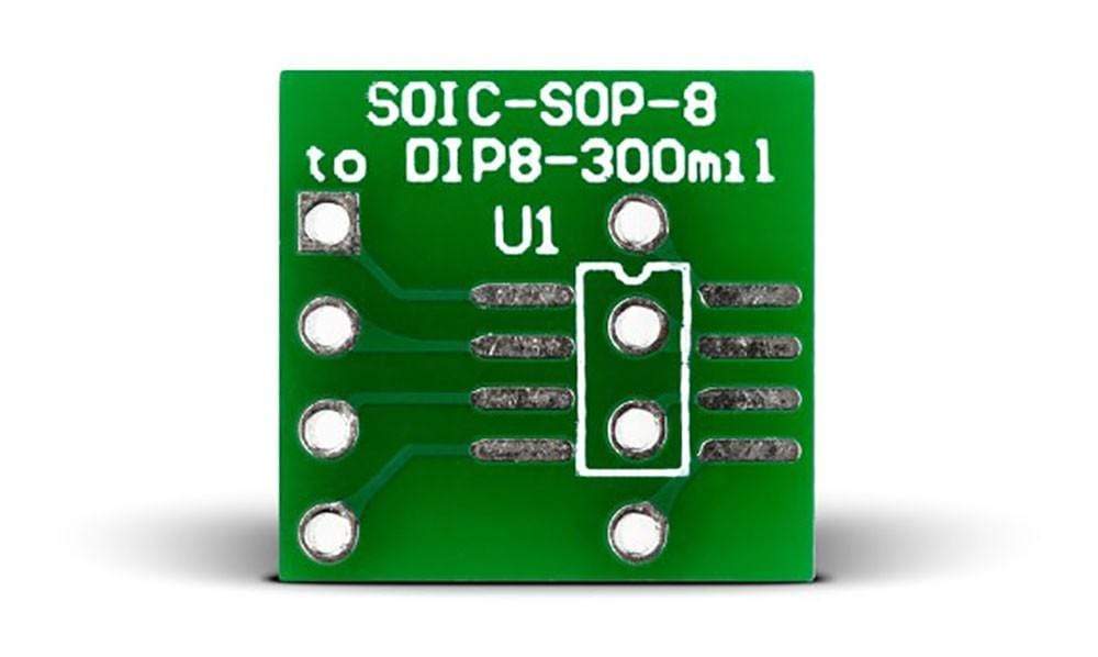 Mikroelektronika d.o.o. MIKROE-302 SOIC-SOP-8 to DIP8-300mil Adapter - The Debug Store UK