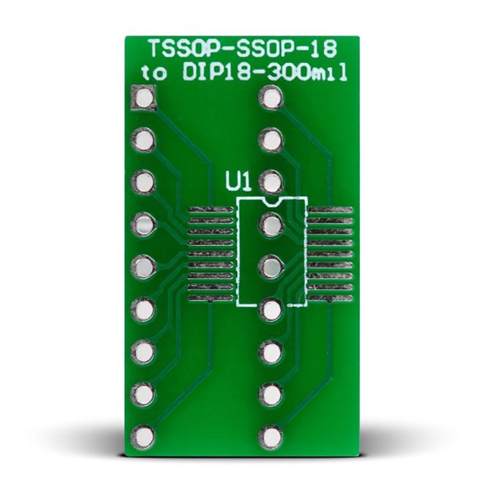 Mikroelektronika d.o.o. MIKROE-306 TSSOP-SSOP-18 to DIP18-300mil Adapter - The Debug Store UK