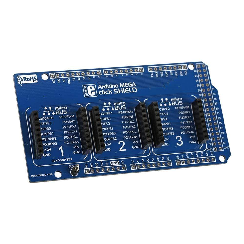 Sheil Arduino Mega MikroE Arduino MEGA Click Board™ Shield (MIKROE-1900) – Debug Store
