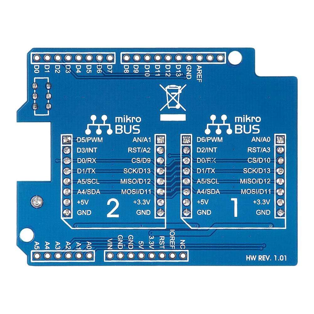 Mikroelektronika d.o.o. MIKROE-1581 Arduino UNO Click Board Shield - The Debug Store UK