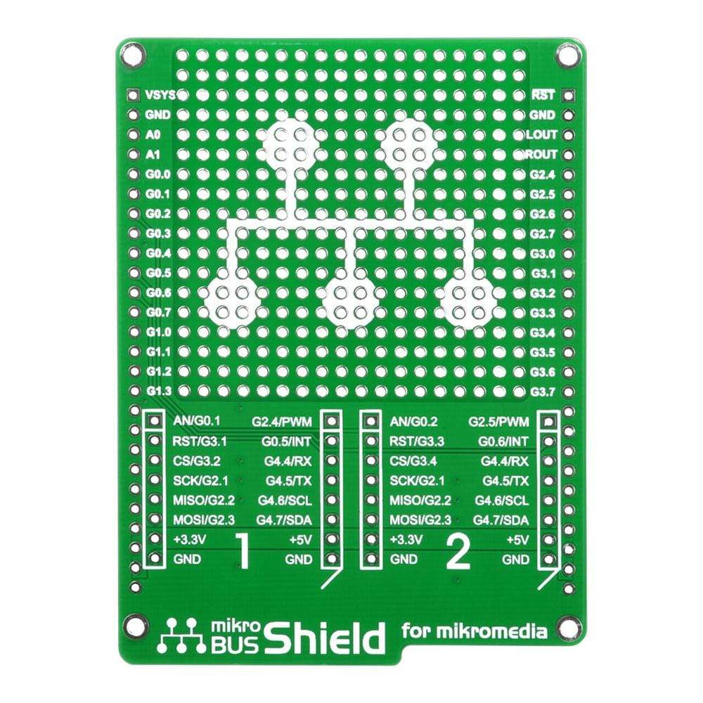 Mikroelektronika d.o.o. MIKROE-1154 MikroBUS Shield for mikroMedia - The Debug Store UK