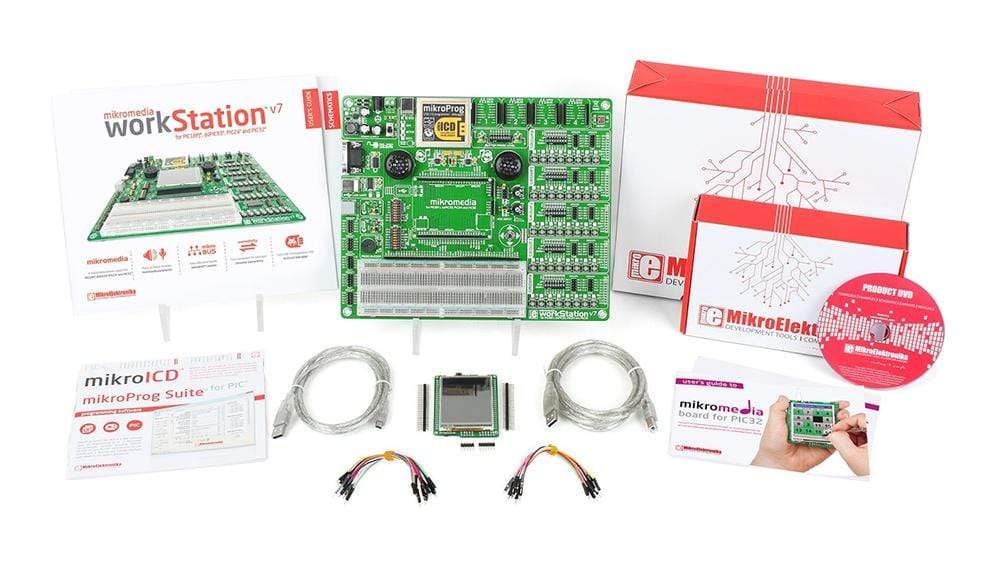Mikroelektronika d.o.o. MIKROE-1167 mikromedia Starter Kit - PIC32MX4 - The Debug Store UK