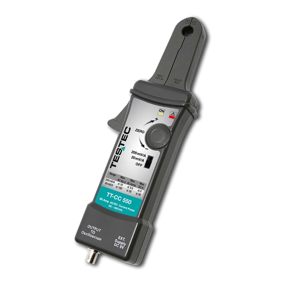 Testec TESTEC TT-CC 550 AC/DC Current Probe (15355) | 500 kHz, CAT II/III ...