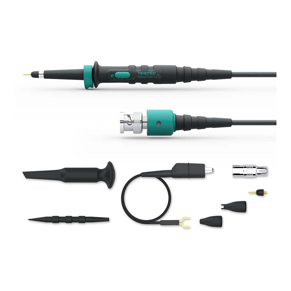 TESTEC Elektronik GmbH x1 - 20MHz / x10 - 250MHz TT-MF-313 TESTEC TT-MF-300 Series 250MHz Passive Oscilloscope Probes - The Debug Store UK